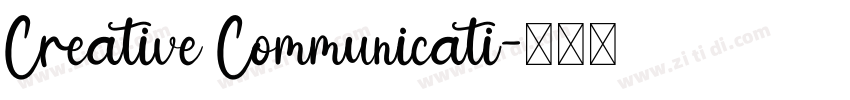 Creative Communicati字体转换